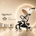 Egg Sky II Sandstone  / Champagne Chassis (Free Raincover & Bag Stroller)