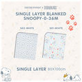 Baabaasheepz X Snoopy Single Layer Blanket 36M 80cm x 100cm