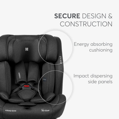 Kikkaboo Car seat 40-150 cm i-Explore  i-SIZE Black, Grey, Army green