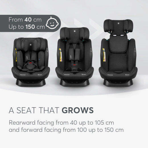 Kikkaboo Car seat 40-150 cm i-Explore  i-SIZE Black, Grey, Army green