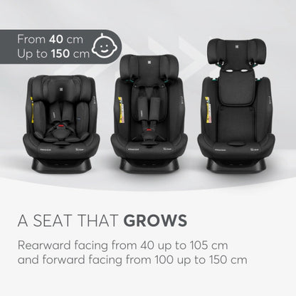 Kikkaboo Car seat 40-150 cm i-Explore  i-SIZE Black, Grey, Army green