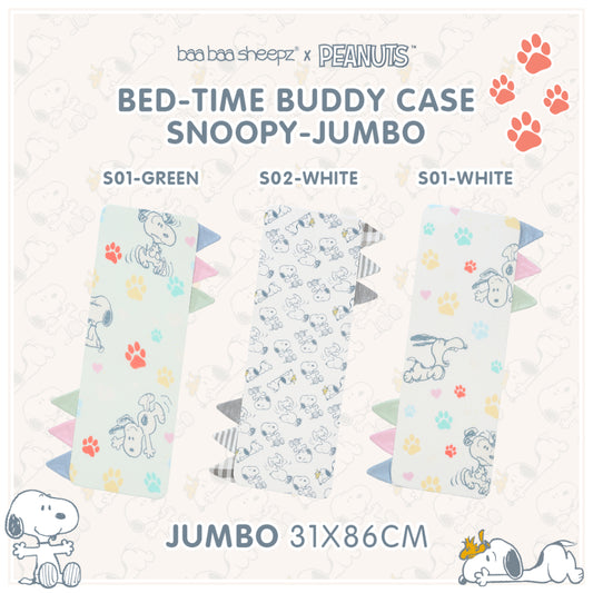 Baabaasheepz X Snoopy Buddy Case Jumbo 23X53cm / Sarung Bantal Anak