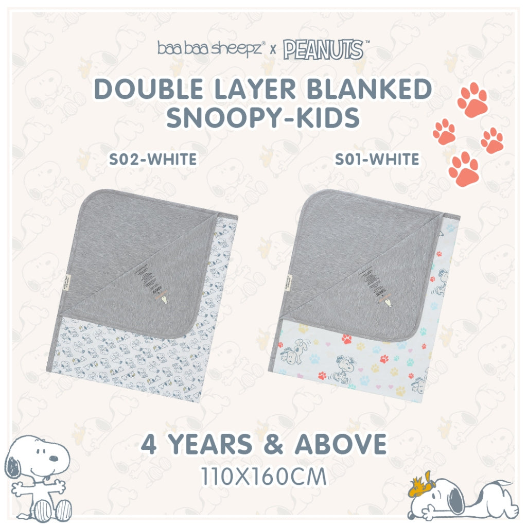 Baabaasheepz X Snoopy Double Layer Blanket Kids 110cmx160cm