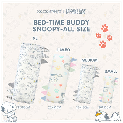 Baabaasheepz X Snoopy Bed-Time Buddy White S/M/L/XL / Bantal Anak