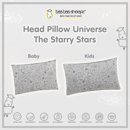 Baabaasheepz Head Pillow Size Kids Baa Baa in the Universe New Milky Way / Starry Star/ Bantal Kepala Anak Baabaasheepz
