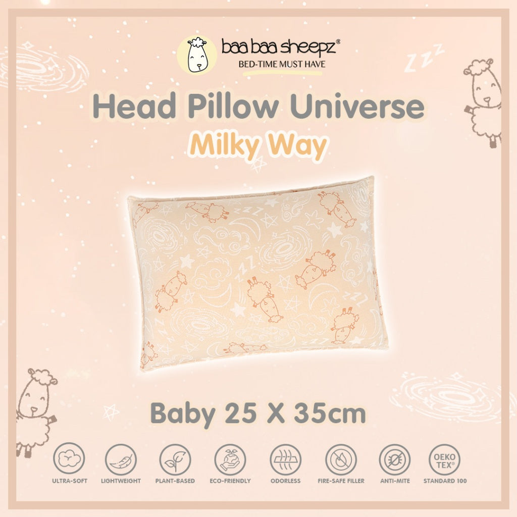 Baabaasheepz Head Pillow Size Kids Baa Baa in the Universe New Milky Way / Starry Star/ Bantal Kepala Anak Baabaasheepz