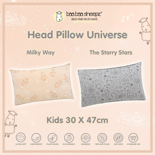 Baabaasheepz Head Pillow Size Kids Baa Baa in the Universe New Milky Way / Starry Star/ Bantal Kepala Anak Baabaasheepz