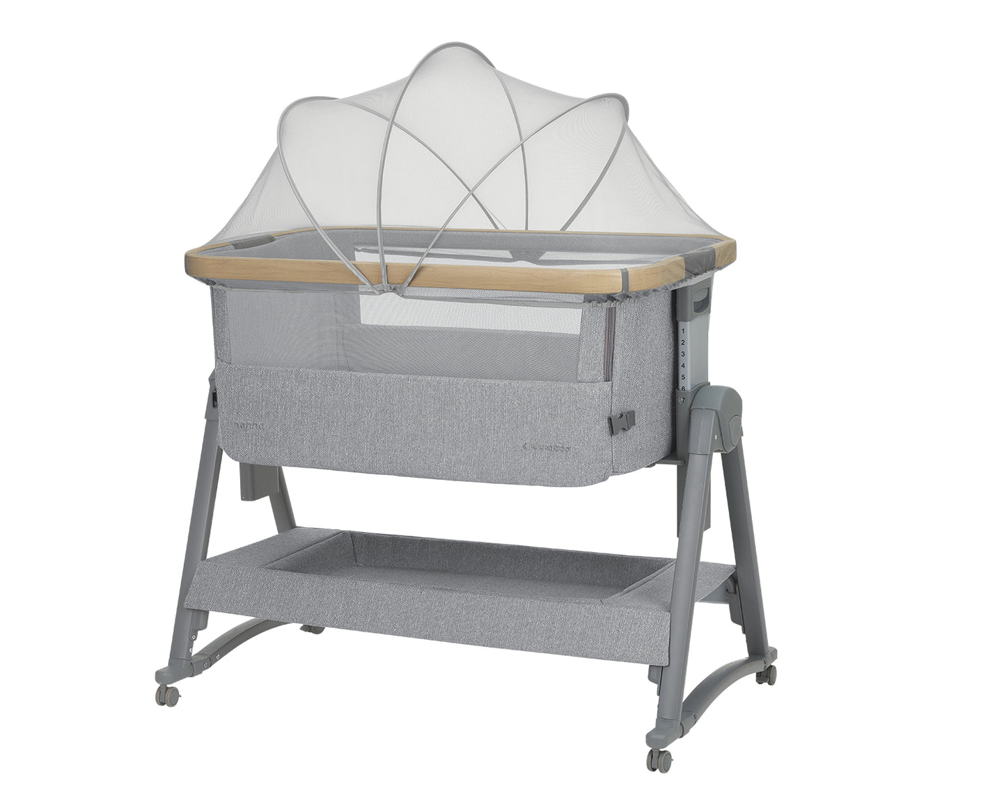 Kikkaboo Baby cots Bedside crib Nanna 2 Grey