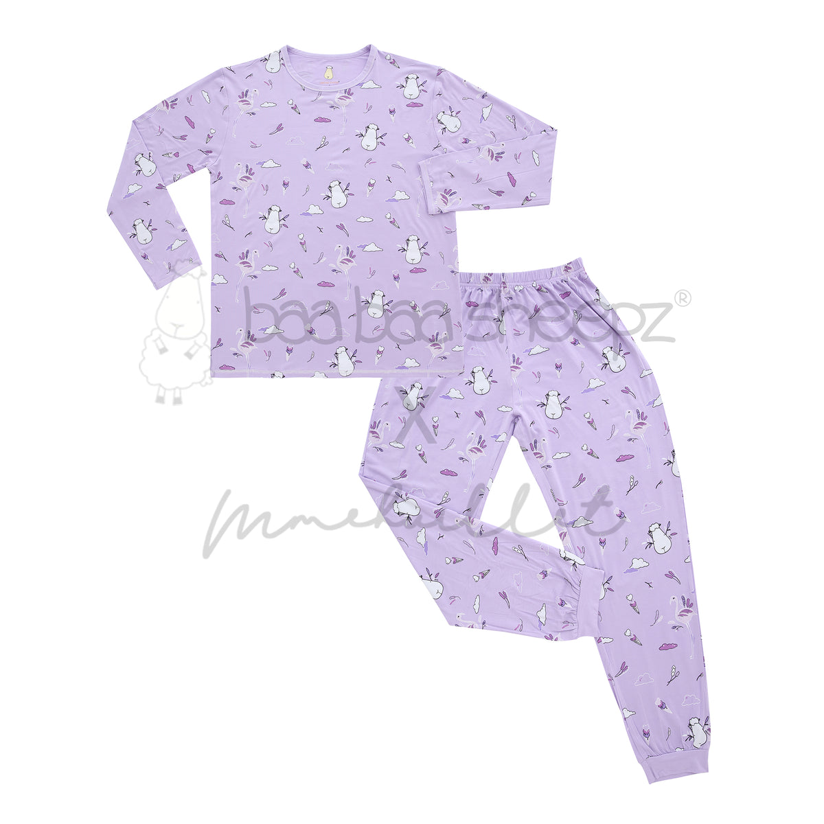 BBS Pyjamas Set Long Sleeve Flamingo Adult