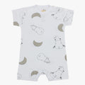 Baabaasheepz Bamboo Romper Short Sleeve White / Romper Pendek Anak Baabaasheepz