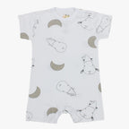Baabaasheepz Bamboo Romper Short Sleeve White / Romper Pendek Anak Baabaasheepz