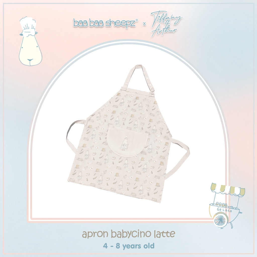 Celemek Anak Baa Baa Sheepz x Tiffany Bath Time Apron Kids - Chef Baa Baa 4 - 8 years old