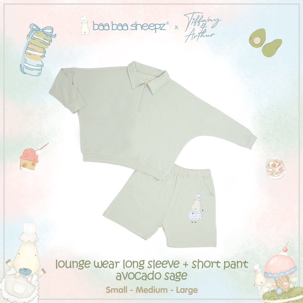 Baa Baa Sheepz x Tiffany - Kids Long Sleeve Shirt + Shorts Pant Chef Baa Baa