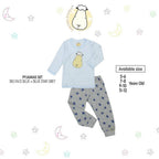 Pyjamas Set Big Face Sheepz Blue / Piyama Anak Baa Baa Sheepz