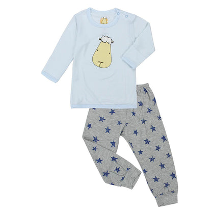 Pyjamas Set Big Face Sheepz Blue / Piyama Anak Baa Baa Sheepz