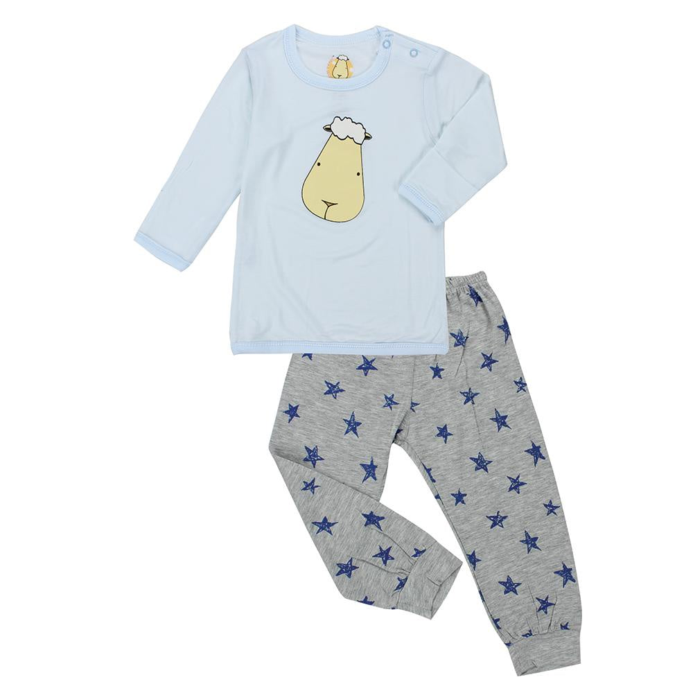 Pyjamas Set Big Face Sheepz Blue / Piyama Anak Baa Baa Sheepz
