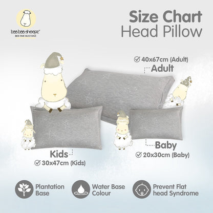 Baabaasheepz Head Pillow Big Star Sheepz Grey