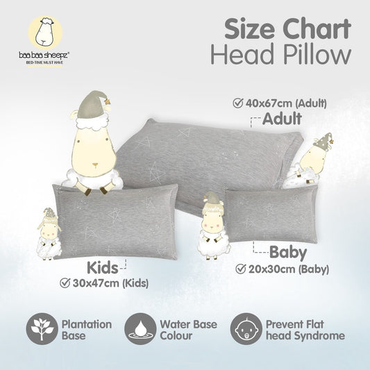 Baabaasheepz Head Pillow Big Star Sheepz Grey