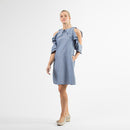 COLD SHOULDER DEBBIE DRESS BLUE
