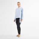 LONG SLEEVES DAWN HI LO SHIRT TOP BLUE S