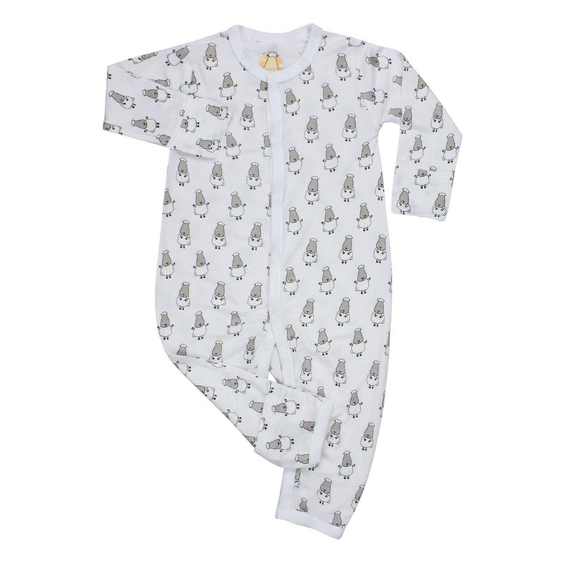 ROMPER SNAP Small Sheepz / White / 12-18M