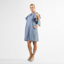 COLD SHOULDER DEBBIE DRESS BLUE