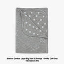DOUBLE BLANKET Big Star & Sheepz Grey + Polka Dot Grey Kids