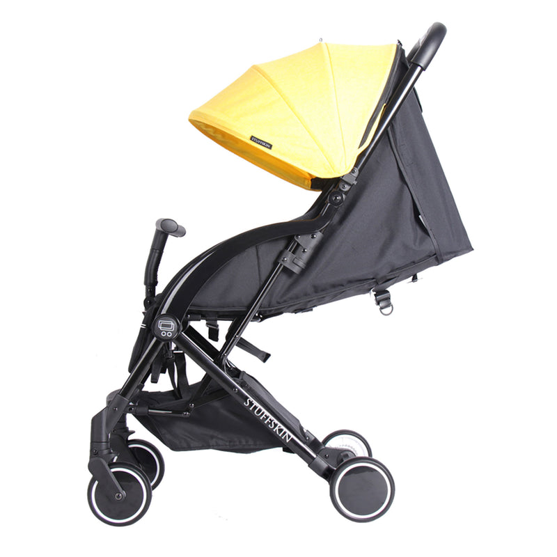 Stuffskin Beebi stroller black - Yellow