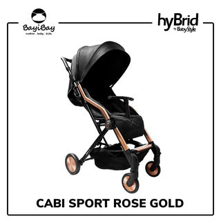 Hybrid Cabi Sport Stroller Black Rose Gold
